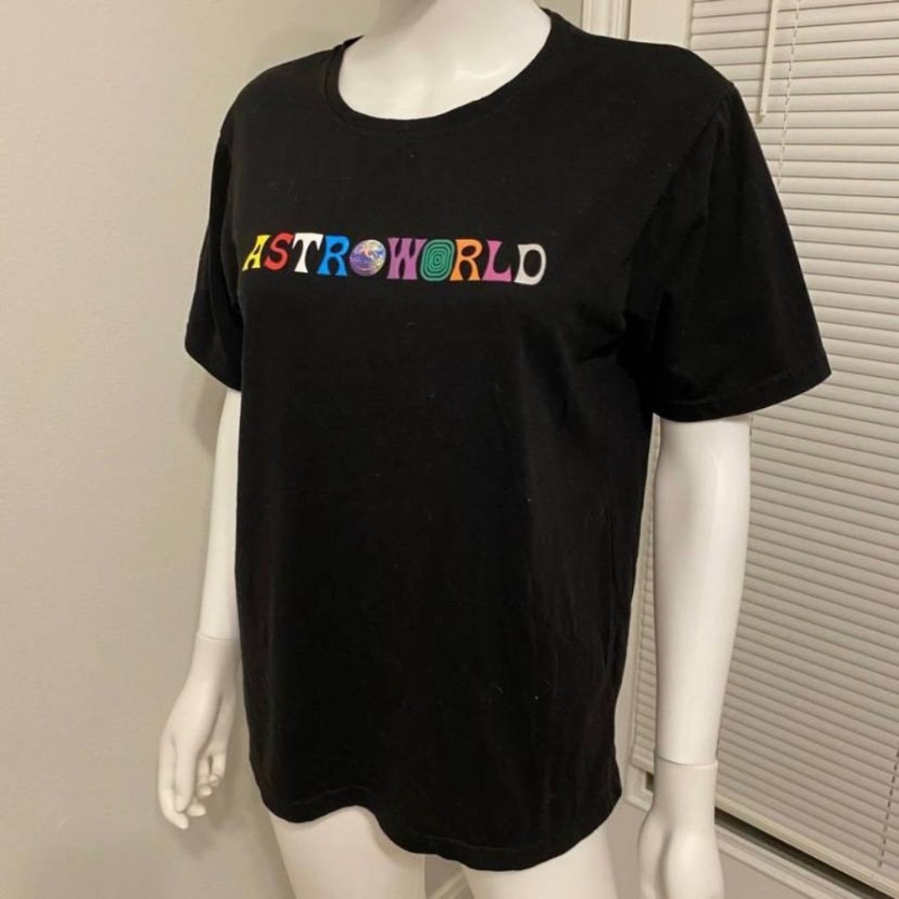 Astroworld Cosmic Vibes Graphic Black T-Shirt Sz M